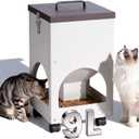 Automatic Cat Feeder for Multiple Cats,9L/40 Cups Large Capacity Gravity Cat Food Dispenser for Dry Food,Pet Feeder Station for Puppy Kitten or Rabbit