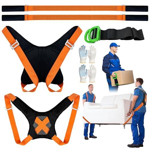 Moving Straps Furniture Moving Adjustable Straps 2-Person Lifting and Moving System Shoulder Lifting and Moving for Move Furniture, Appliances, Mattresses, Heavy Objects up to 800 lbs (Strap Style)