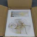 Lemon Shaped Measuring Cups and Spoon Set, Ceramic Kitchen Tools for Bakers, 4 Measuring Cups and 4 Measuring Spoons, Fresh Citrus Decor, Novelty Lemon Accessories, Unique Gift for Kitchen