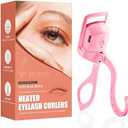 Heated Eyelash Curler Fast Heat Up in 5s - C-Shaped Rechargeable Electric Eyelash Curler for 24H Long Lasting Curls - Safe Anti-Burn Lash Curler Elevate Your Beauty with Stunning Lashes