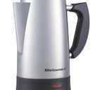 Elite Gourmet EC924 Electric Coffee Percolator, BPA Free, Keep Warm, Clear Brew Progress Knob, Cool-Touch Handle, Cordless Serve, 12-Cup, Stainless Steel