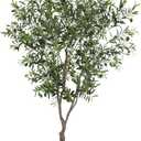 VIGGDA Artificial Tree Faux Olive Tree 7ft (82in, UV Protection 2289 Leaves) Tall Fake Olive Plant in Pot Fake Silk Tree Faux Plants Indoor