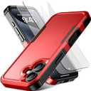 for iPhone 16 Case [Shockproof] [Dropproof] [Heavy Duty Protection] [Pocket-Friendly] Slim & Tough Non-Slip Protective Phone Cover for iPhone16 6.1inch, Red