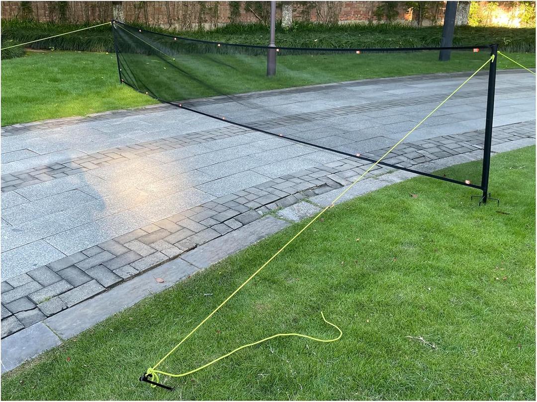 Driveway Net for Kids Safety, 36FT Driveway Ball Stopper Net with Reflective Strips, Outdoor Yard Driveway Barrier for Kids & Pets, (36 Ft Wide 40 Inch Tall)