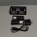 Remote Controller Charger for Wii/Wii U with 2 Pack 2800mAh Rechargeable Battery Pack, 2 Port Charging Station for Wii Controller, Remotes are not Included (5.1 * 2.3 inches, Black)