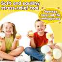 Dumpling Squishies Toy with Steamer, Colorful Slow Rising Stress Ball, Stretchy Fidget Sensory Toy for Anxiety Relief, Perfect Easter Basket Stuffers for Kids and Adults(2PCS)
