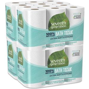 100% Recycled Bathroom Tissue, 2-Ply, White, 240 Sheets/roll, 48/carton