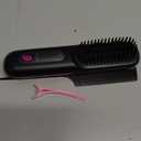 Go Brush Pro, 2026 Cordless Hair Straightener Brush 3 Adjustable Temperature Portable USB Charging Straightener Suitable for All Hair Types (Black)