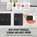 VEVOR Outdoor Kitchen Door - 16W x 22H Inch, Flush Mount, Vertical Wall Door with Handle, for BBQ Island and Grilling Station