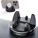 JOYROOM Car Phone Holder with 360 Adjustable & Avoid Sun Glare, Anti-slip Spring Snap Design Dashboard Cell Phone Holder, Phone Holders for Your Car Compatible with Pop Grip, Smartphones, GPS Devices (Black)