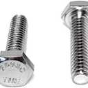 1/4-20x1 Chrome Stainless Steel Hex Cap Screws Chrome Hex Bolts 18-8 (UNC) Coarse Thread - (20 pcs)