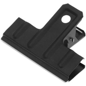Coideal Large Metal Bull Clips Black - 30 Pcs 3 Inch Long Thick Square Binder Paper Clip Clamps for Art Crafts, Office & Kitchen Bags (77 mm)