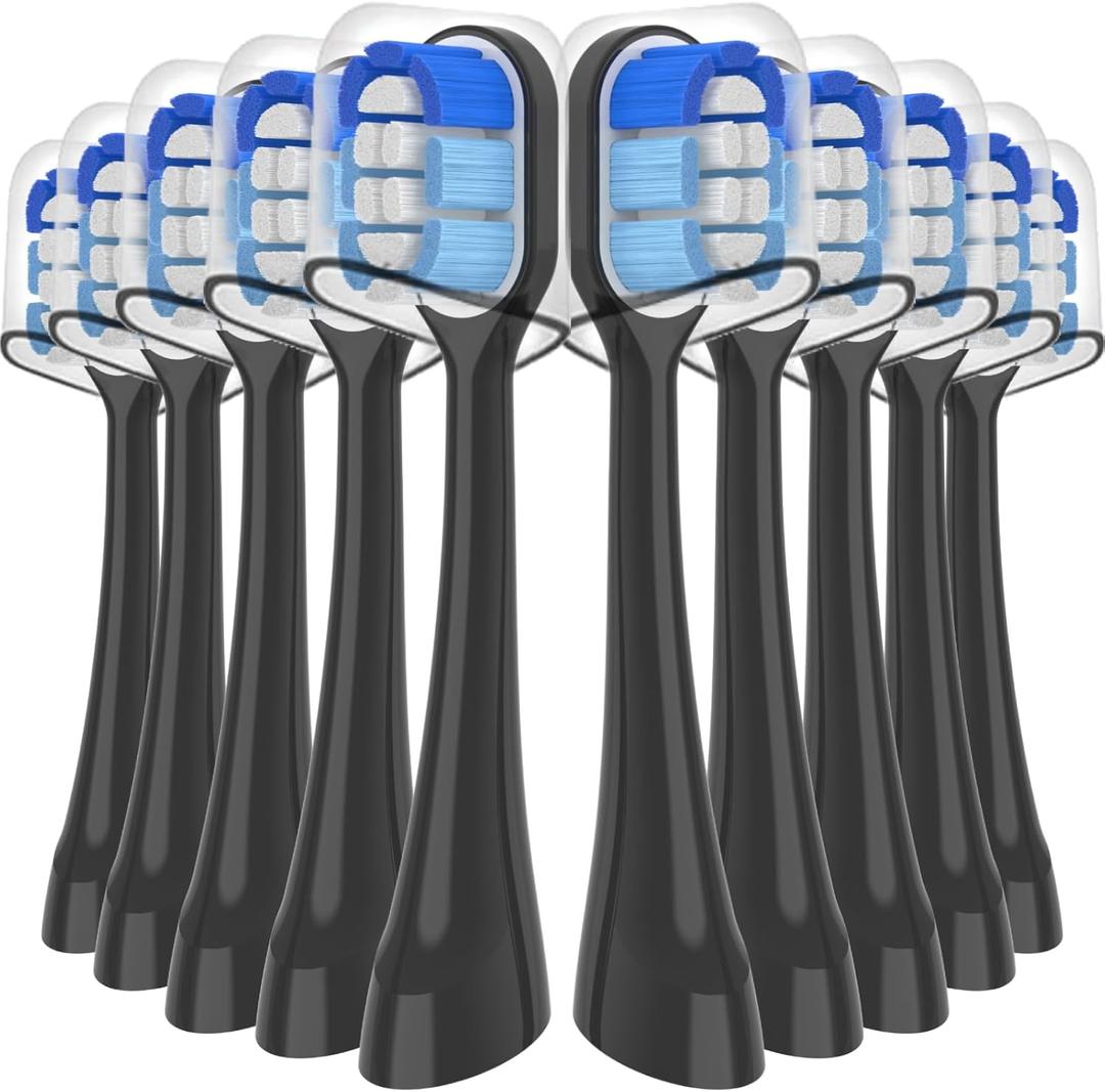 10 Pack Compatible with Oral-B Clic Toothbrush Ultimate Clean Replacement Brush Heads, for Oral-B Clic Toothbrush (Black)