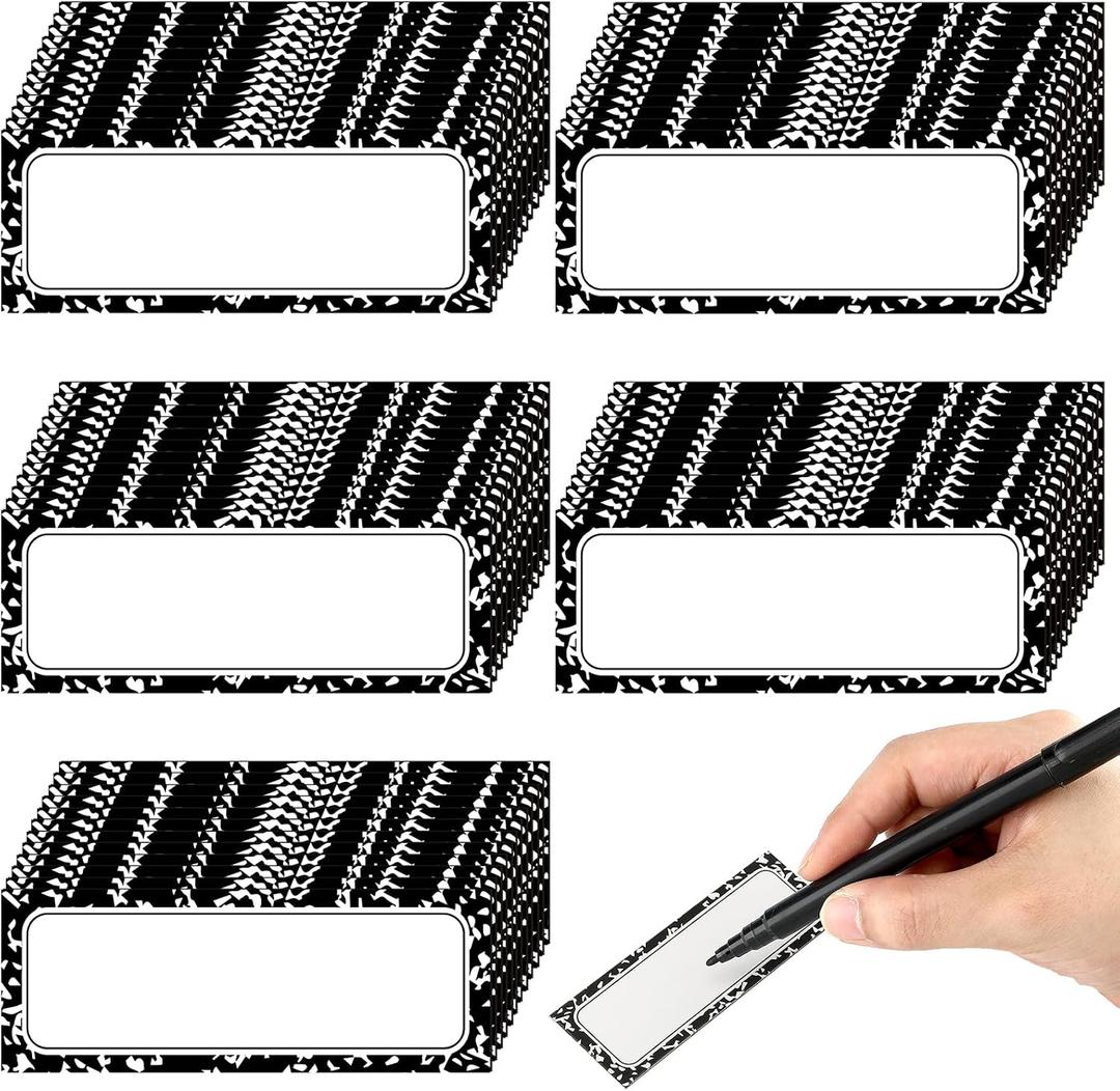 2 x 60 Pcs Composition Book Magnetic Dry Erase Labels Classroom Name Tags