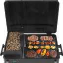 Z GRILLS 200A Portable Wood Pellet Grill & Smoker, Tabletop Wood Pellet Smoker with PID V2.0 Controller, Meat Probes, 202 sq.in Cooking Area, Fit for RVs, Road Trips & Apartments