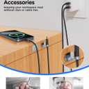 Magtame USB A to USB C Cable 3.3FT, Braided StayCable Built-in Magnetic Holder for Nightstand, Desk&Car, USB Type C Data Cord with 2 Adhesive Metal Plates for iPhone 17,16