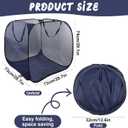 2 PCS Pool Storage Bins, 100 Gallon, Sturdy Nylon Mesh Pool Basket Organizer with Side Pocket- Quick Drying Pool Storage, Large Swim Accessories Holder for Float, Beach Balls,Towel