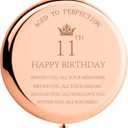 11th Birthday Gifts for Girl-Behind You All Your Memories Before You All Your Dreams 11 Year Old Girl Birthday Gifts for Daughter Granddaughter Niece Stainless Steel Compact Mirror(Rose Gold)