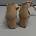 Mysoft Women's Pointed Toe Low Chunky Heels Closed Toe Ankle Strap Dress Pump Shoes 7