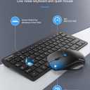 TECKNET Wireless Keyboard and Mouse Combo, Mini Cordless Computer Keyboard and Mouse Set 2.4GHz, Silent Adjustable 1600 DPI, Quiet Click, Lag-Free for Computer, Laptop, PC, Windows, Mac, Chrome OS