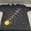 Solar System Colorful Space Planets Educational Kids T-Shirt (Black, M)