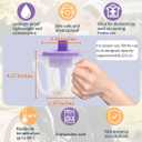 Dysphagia Regulating Drinking Cup Spill-Proof Adaptive Cup for Adults with Swallowing Difficulties, Elderly, Parkinsons & Dementia Patients (Purple-Pack of 1 Count) (EXP 03/06/27)