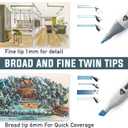 Alcohol Markers 100 Colors Art Markers Professional Art Pen Dual Tips Plus 1 Blender Permanent Ink for Painting, Coloring and Drawing (White)