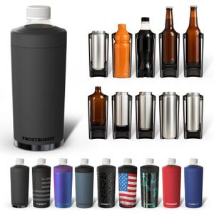 Universal Buddy XL Can Cooler by Frost Buddy - Fits 12-ounce, 16-ounce, 20-ounce, and 24-ounce Cans and Bottles - Keep Your Drinks Refreshingly Chilled for over 12 hours (Dark Night)