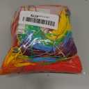 4.5Inch Large Rainbow Stringy Ball Silicone Bouncing Fluffy Jugging Ball,Monkey Stress Ball (Rainbow)