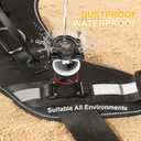 Waterproof AirTag Dog Harness, No-Pull Dog Harness with Airtag Holder, Reflective Adjustable Dog Vest Harness with Apple Air Tag Case, Material- Durable Harness for Small Medium Large Dogs (Black, S)