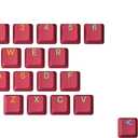 Ranked Rubber Keycap Set | Double Shot Translucent | OEM Profile for Mechanical Gaming Keyboard (Viva Magenta, 23 Keys)