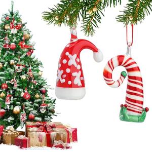 2" Glass Santa Hat Ornament for Christmas Tree, Blown Glass Christmas Ornaments for Tree, Gift for Home