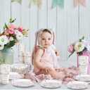 Hushee 200 Pcs Baby in Bloom Baby Shower Paper Plates Napkins Cups Wildflower Party Supplies Tableware Set a Little Wildflower Is on The Way Disposable Plates for 50 Guest Spring Summer Party Decor