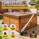 Hot Tub Cover Lifter, 100% Stainless Steel Spa Cover Lift
Fits 33-43" H x Up to 95" W, 100% Stainless Steel, Rustproof, Heavy Square Tubing, Smooth Lift, Easy Install, Universal Fit