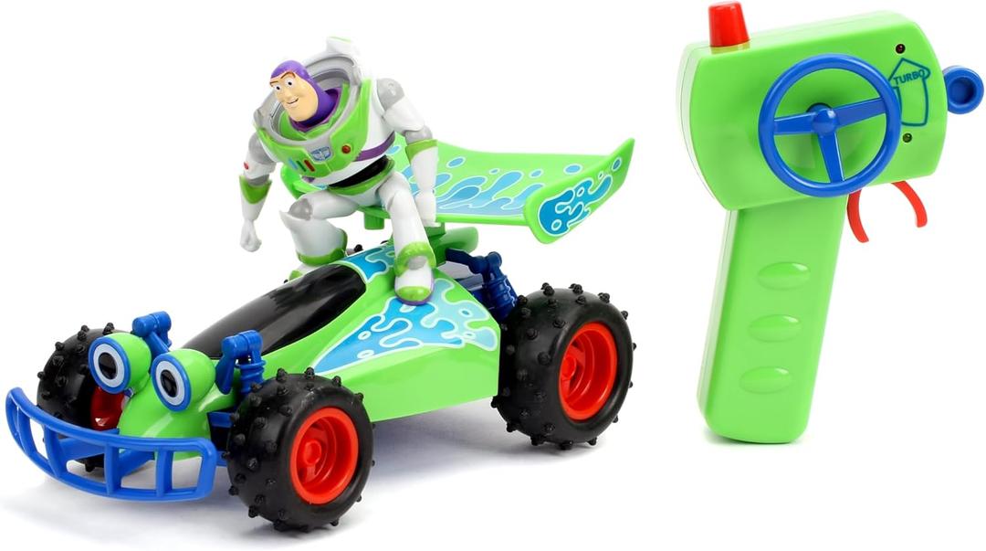 Jada Toy Story Turbo Buggy RC Buzz Lightyear 1 24 Scale Remote Control Car with Turbo Boost 2.4GHz USB Rechargeable Toys
