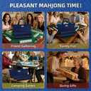 Empty Mahjong Bag, Blue Soft American Mahjong Bag with Two Wrappers (Case Only, Mahjong Tiles, Trays and Mah jong Racks/Pushers not Include)