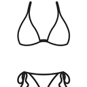 SHEKINI Women's Bikini Bottom U Cut Low Waist Swimsuit Bottom Metallic Fabric Classic Brief, L Size