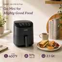 Cosori Lite 2.1 Qt Small Air Fryer, Max 400°F, 4-in-1, 97% less oil, Gray