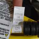 Indoor Outdoor Extension Cord Weatherproof with Lighted End, UL Listed, 12 Gauge 100FT Yellow 3 Prong Heavy Duty, 12/3 SJTW 15A Power Cord for Outdoor Lights, Lawn. 100' 14/3 YELLOW EXT Cord W/Lok ECPL511735