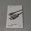 acer USB C to HDMI Cable for Home Office 6.6FT (4K@60Hz), Thunderbolt 4/3 Compatible, High-Speed Type C to HDMI 2.0 Braided Cord for MacBook, iPhone 17/16 Pro/Max, iMac, iPad Pro, Galaxy S25, Surface