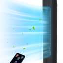 Tower Fan for Bedroom, 80 Oscillating With Remote, 7.5H Timer, 3 Speeds, Standing Bladeless Cooling Fan for Room Office 32 Inch (Black)