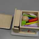 Kizfarm Wooden Montessori Baby Toys, 8-in-1 Wooden Play Kit Includes Object Permanent Box, Coin Box, Carrot Harvest, Shape Sorting & Stacking - Christmas Birthday Gift for Boys Girls Toddlers