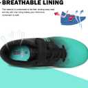 brooman Kids Firm Ground Soccer Cleats Boys Girls Athletic Outdoor Football Shoes (13 Little Kid, Black/Green)