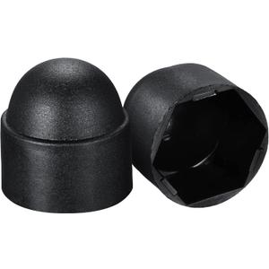 uxcell Plastic Dome Nut Protection Cap Covers, M16x24mm Nut Cover Black 20pcs