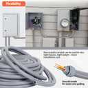 Liquid-Tight Conduit 50 ft and 10 Pieces of Connector Kit, Electrical Conduit 1/2 50ft w/UL Certification, Flexible Conduit with 5 Straight and 5 90-Degree Conduit Connector Fittings