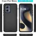 Qinmay Phone Case for Motorola Moto Edge 5G 2024 Case, Heavy Duty Shockproof & Dropproof 3-Layer Cover Phone Case for Motorola Moto Edge 2024 (BeltClip_Black)