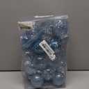 Christmas Ball Ornaments, 30ct 2.36 Inch Blue Shatterproof Clear Plastic Pet Ornaments for Holiday Wedding Party Gift Decorations PALE BLUE