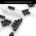 10MM OD Quick Connect Hose Fittings, Air Hose Fittings, Push to Connect Fitting Pneumatic Fitting Kit PU5+PV5+PE5+PY5 (20 pcs)