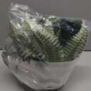 Hollyone 17.7" Fake Fern Potted Plant Small Artificial Boston Ferns in Pot 25 Leaves for Outdoors & Indoor Faux Fern Bush Plant for Patio Garden Farmhouse Windowsill Office Living Room Home Decor (Medium)