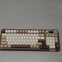 SOLAKAKA A99 Pro Mechanical Keyboard with LCD Screen & Metal Knob, Wireless Gaming Keyboard with BT5.0/2.4GHz/USB-C, Hot Swappable Creamy Keyboard, Gasket Structure, RGB Backlit, for Win/Mac (Milk Coffee Brown)